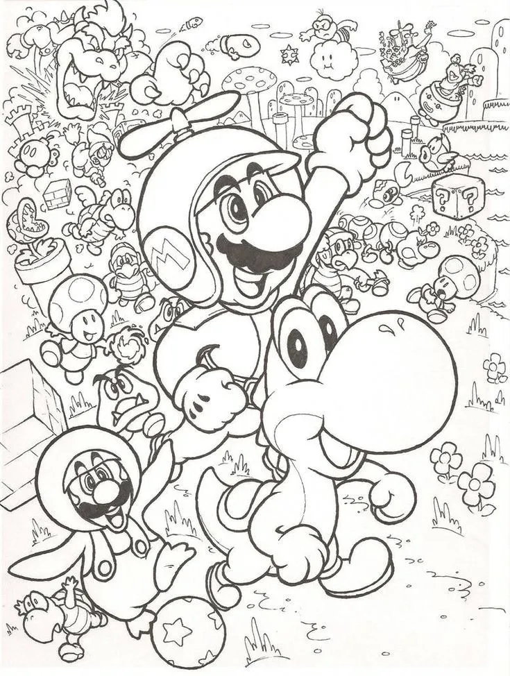 New Super Mario Bros. Wii by mattdog1000000 | Mario para colorear, Páginas para  colorear disney, Mario bros para colorear