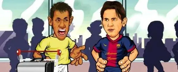 Neymar y Messi, juntos en un vídeo de animación