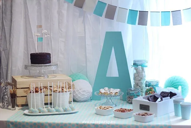 Nice Party - Babyshower color mint Mesa de dulces | babyshower ...