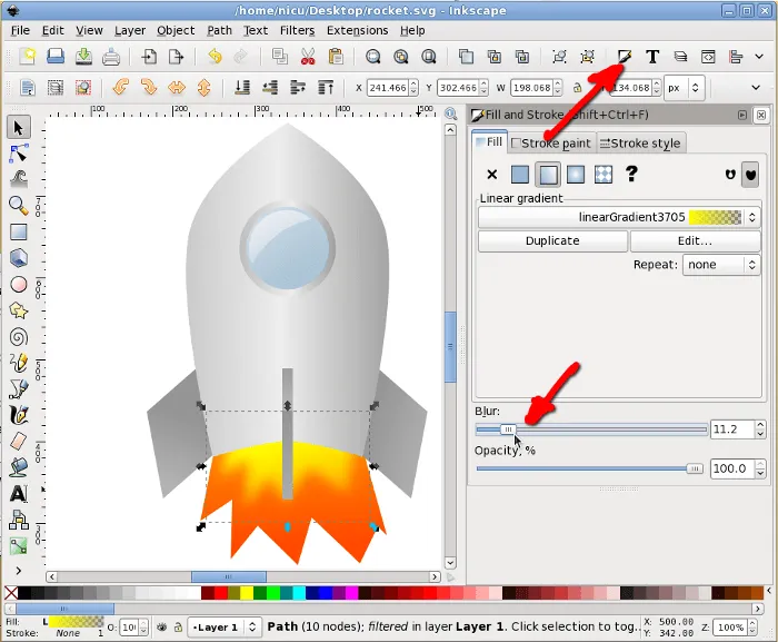 Nicu's How-to - Drawing a rocket with Inkscape is not rocket science