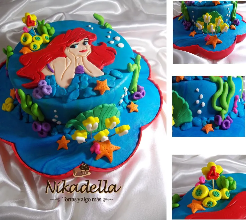 Nikadella: Torta Ariel La Sirenita 4 años Julia