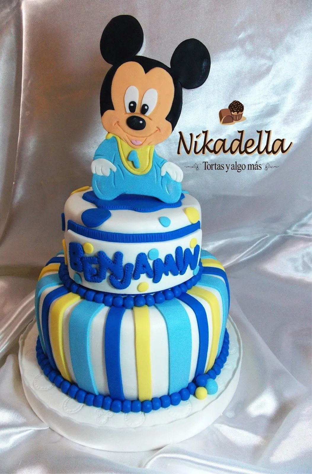 Nikadella: Torta Mickey Mouse Bebé 1 año Benjamín