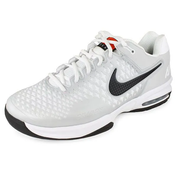 NIKE Unisex Air Max Cage Team Tennis Shoes Gray and Black