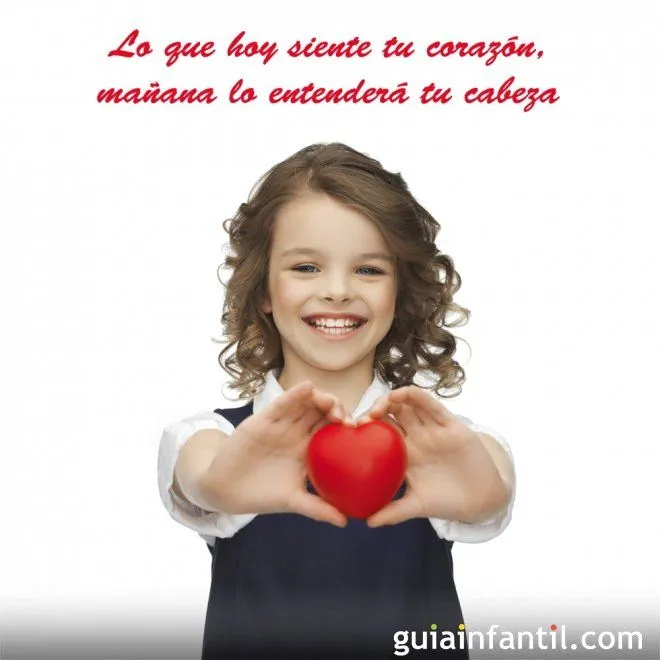 Niña con un corazón. Frases de amor para motivar - Frases de amor ...