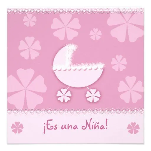 Es una Niña 01 - Invitation from Zazzle.