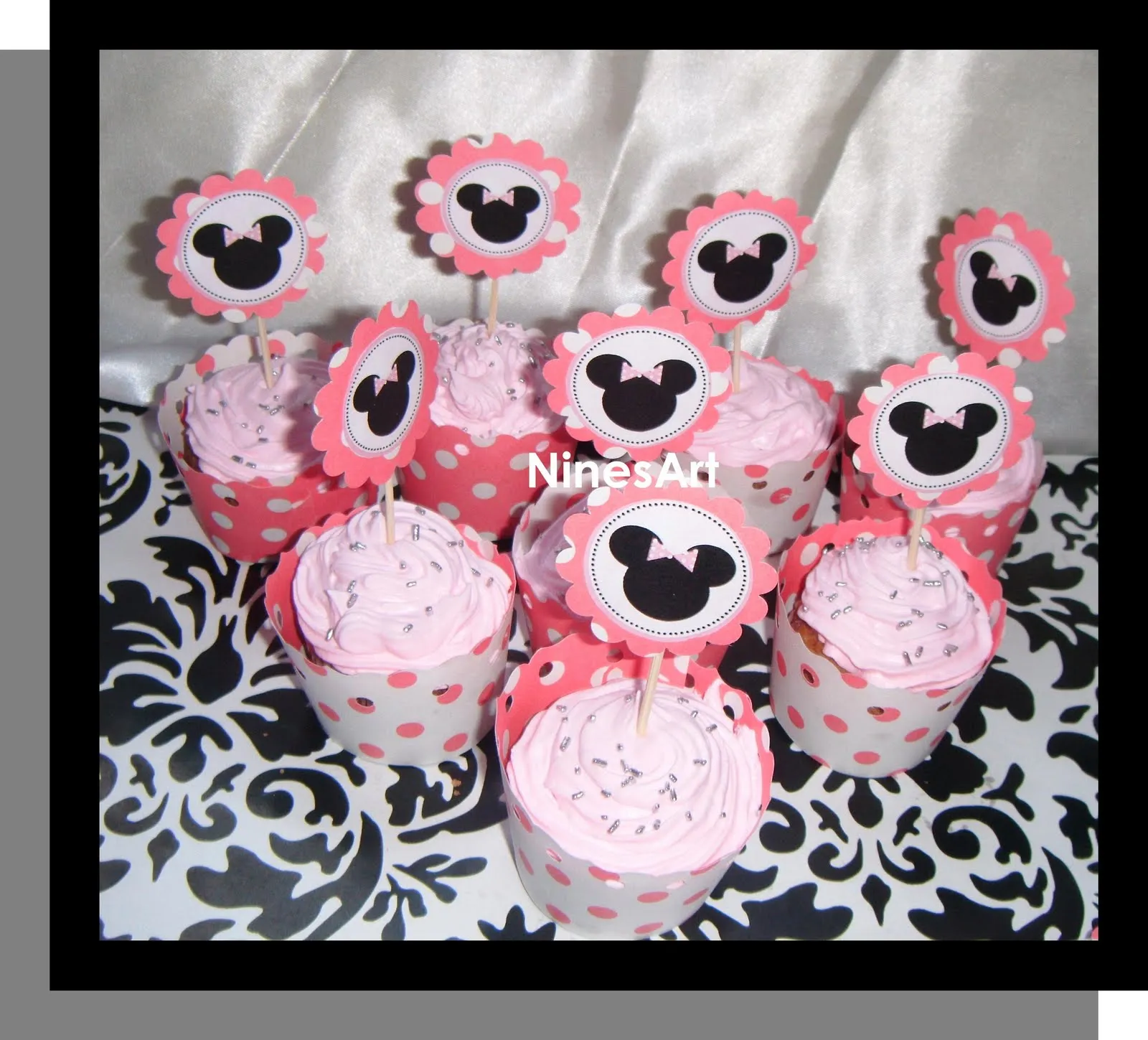 NinesArt: Cupcake de Minnie