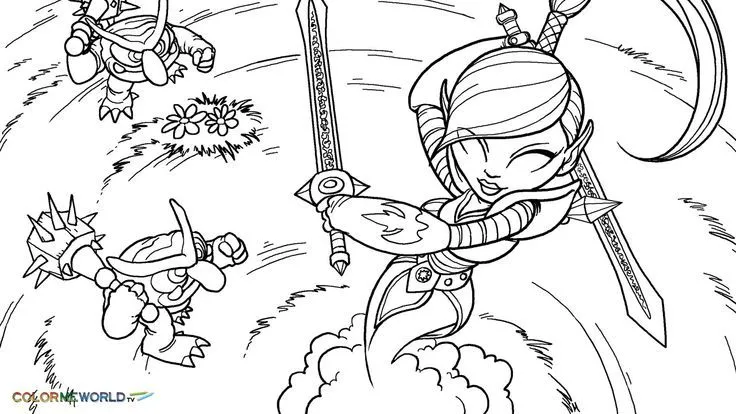 Ninjini Coloring Page | Skylanders Coloring Pages | Pinterest