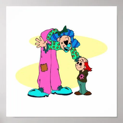 Niño alto del payaso poster | Zazzle