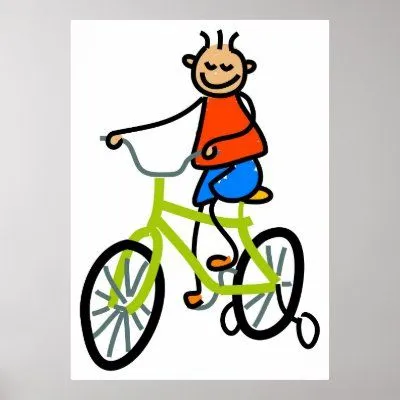 Niño de la bicicleta impresiones de Zazzle.