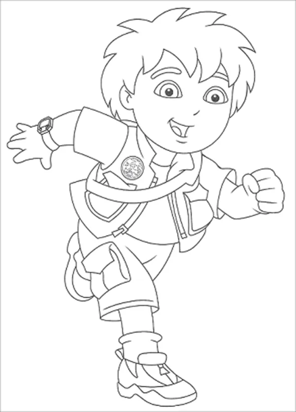 Niño para colorear corriendo - Imagui