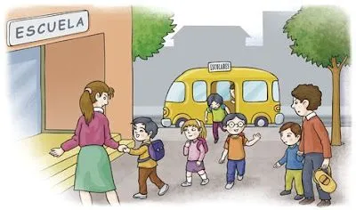 Imágenes de niños llegando a la escuela - Imagui