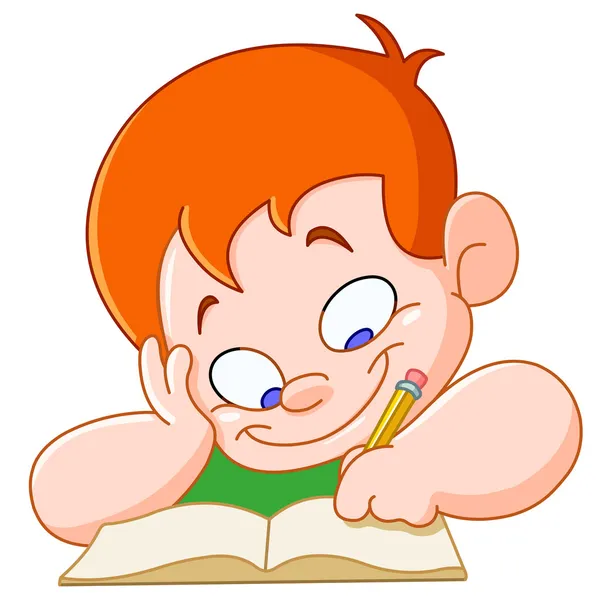 niño estudiando — Vector stock © yayayoyo #11830165