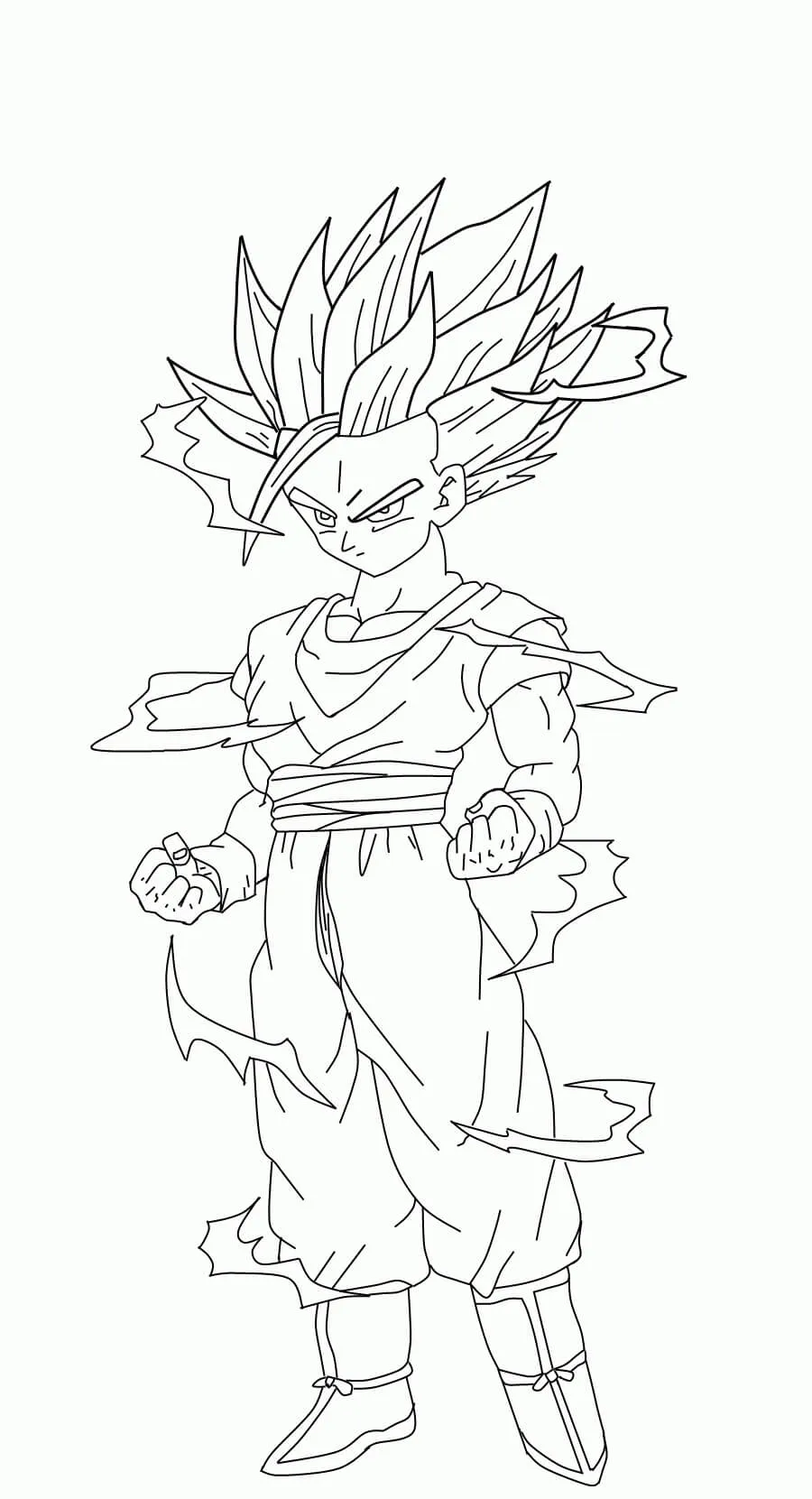 Niño Gohan Genial para colorear, imprimir e dibujar –ColoringOnly.Com