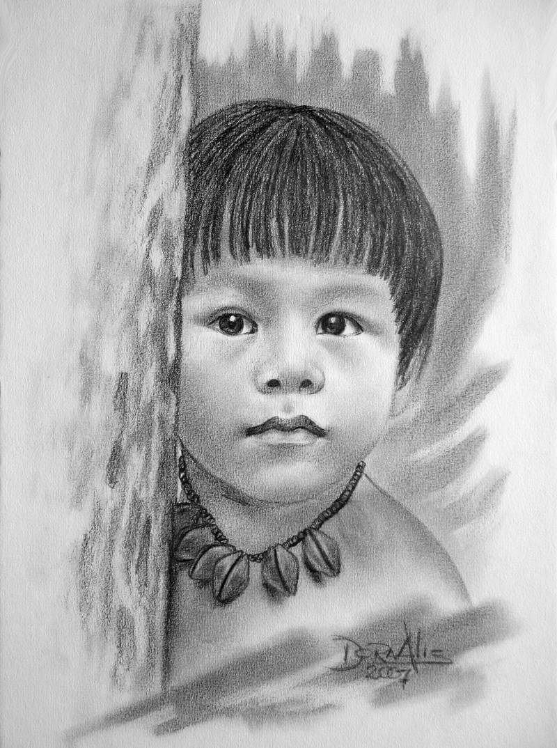 Dibujo niño indigena - Imagui