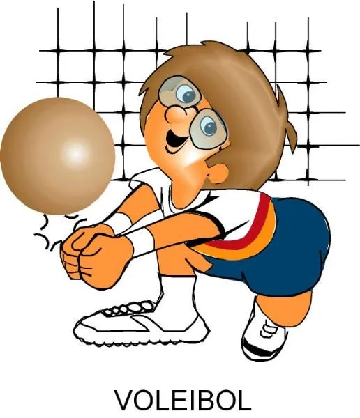 Dibujo de un niño jugando voleibol - Imagui