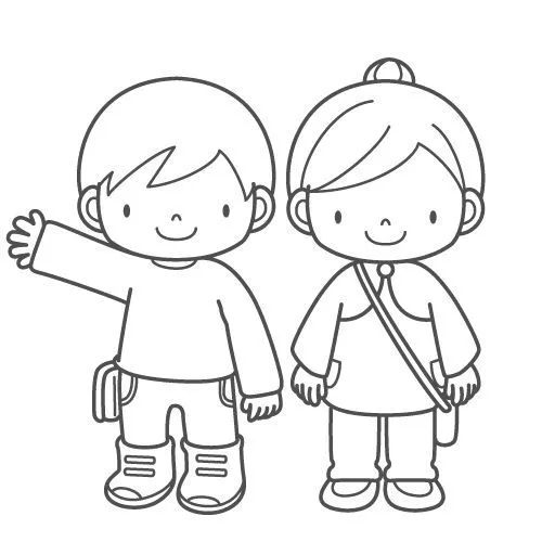 Niño y Niña para colorear - COLOREA TUS DIBUJOS