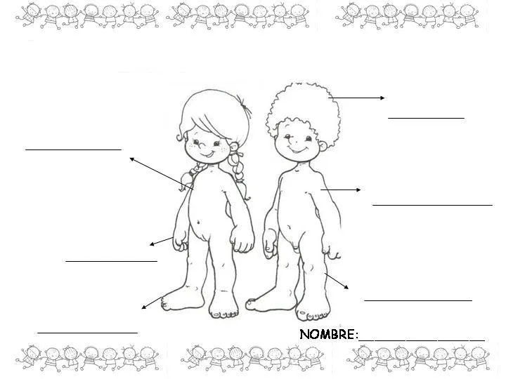 Niño Con Partes Del Cuerpo Para Colorear Dibujos Pictures