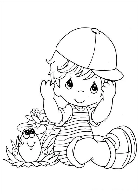Dibujos para colorear de angeles de preciosos momentos - Imagui