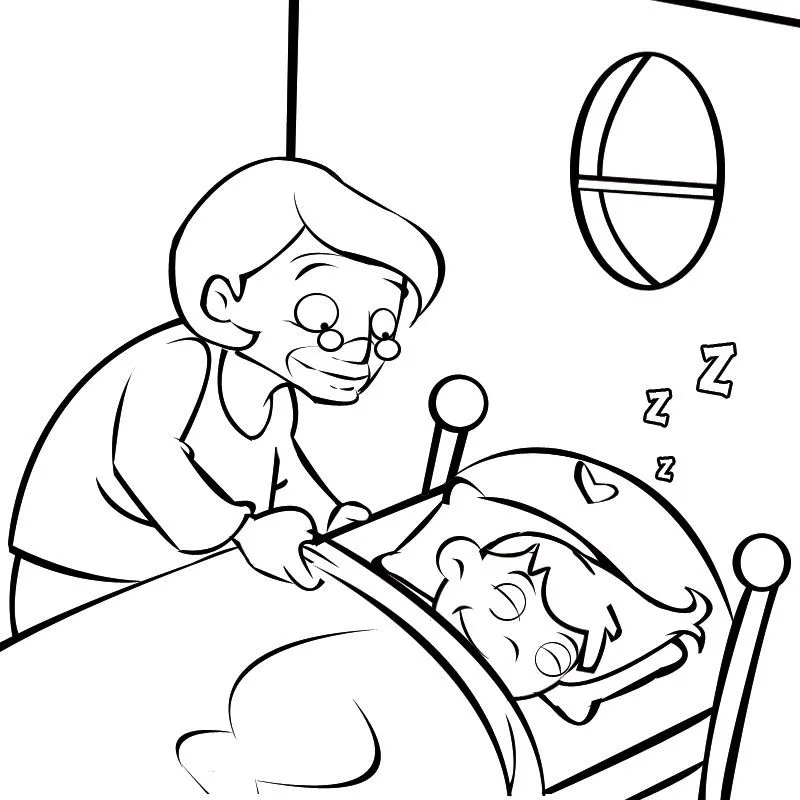 niños acostado Colouring Pages (page 3)