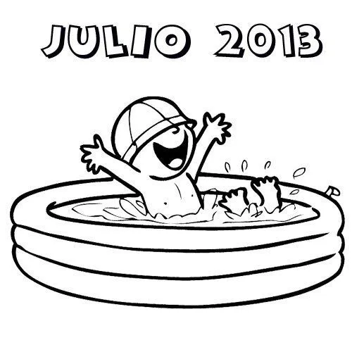 Piscina niños para colorear - Imagui