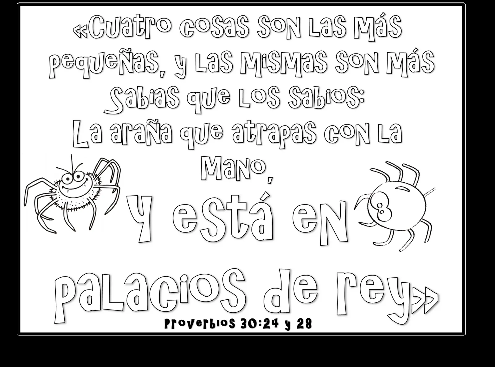 Los niños y la Biblia: La sabiduría de una araña. Proverbios 30:24 ...