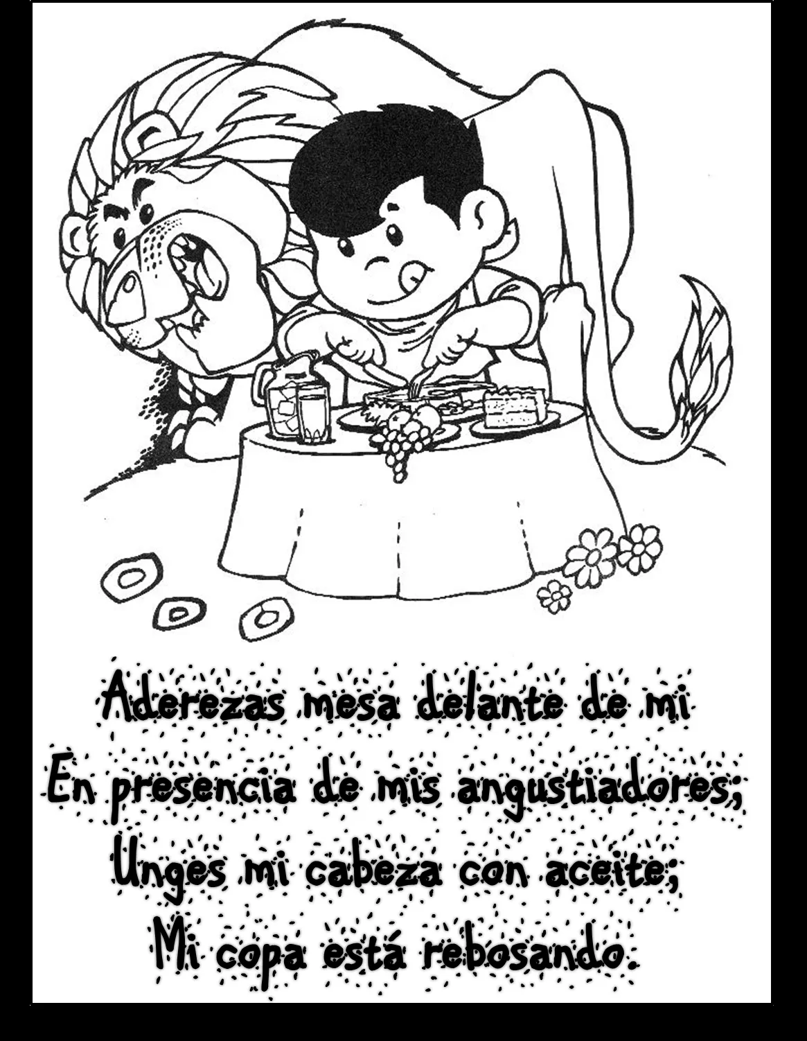 Los niños y la Biblia: Salmo 23 para niños. Una idea para colorear ...