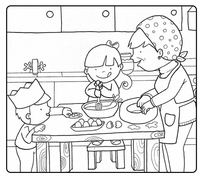 niños en elcampo Colouring Pages