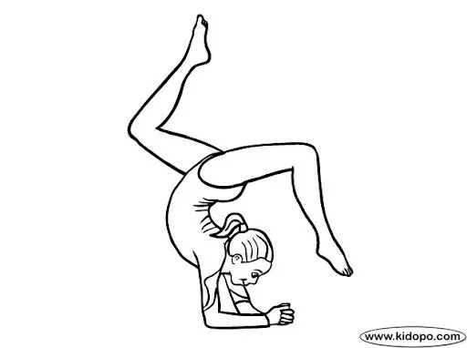 Dibujo para colorear de gimnasia ritmica - Imagui