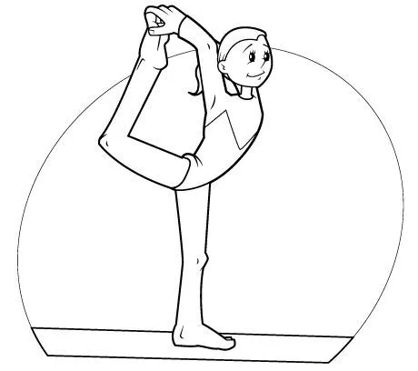 Pinto Dibujos: Gimnasta para colorear