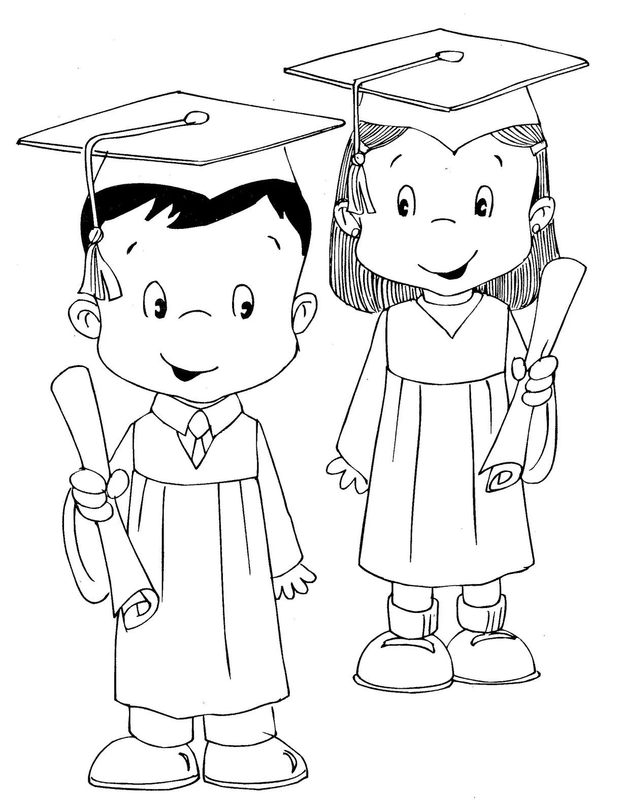 Niños graduados caricaturas - Imagui