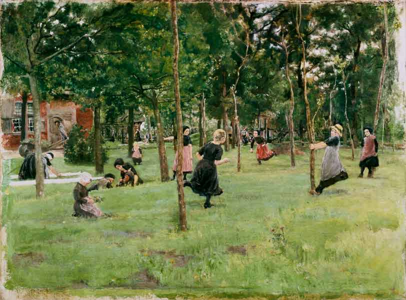 Niños jugando en el parque. - Max Liebermann