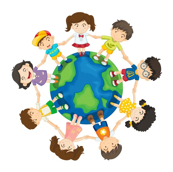 niños alrededor del mundo — Vector stock © interactimages #9993640