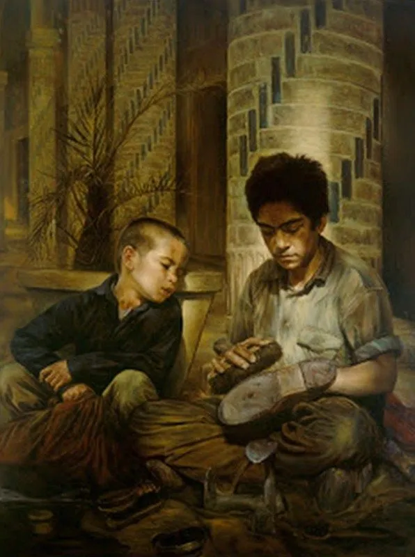 Niños pintados al óleo: pintor Mortez Katouzian | El club del arte ...