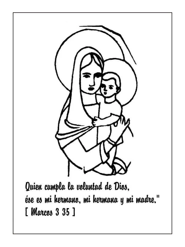 Maria jose y el niño jesus para colorear - Imagui