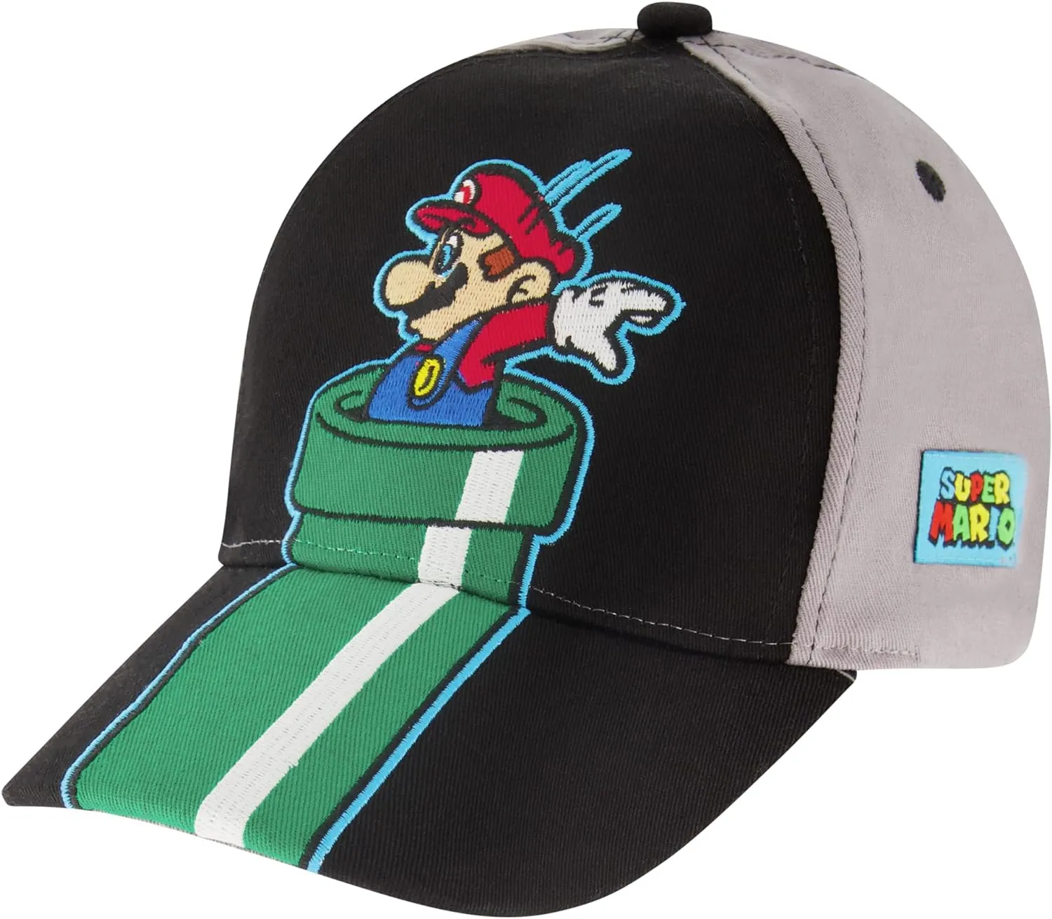 Nintendo Super Mario - Gorra de béisbol para niños, Talla 4-7, Gris, 4-7 Años : Amazon.com.mx: Ropa, Zapatos y Accesorios