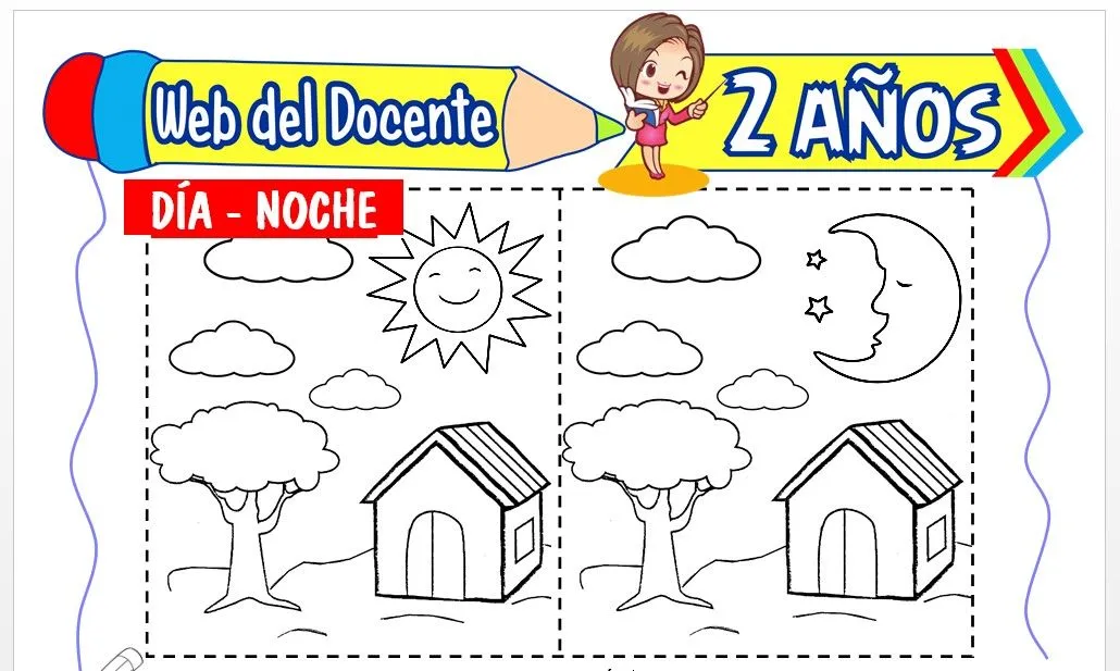 El Día y la Noche para Niños de 2 Años – Web del Docente