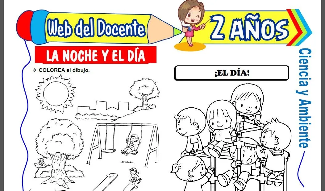 La Noche y el Día para Niños de 2 Años – Web del Docente