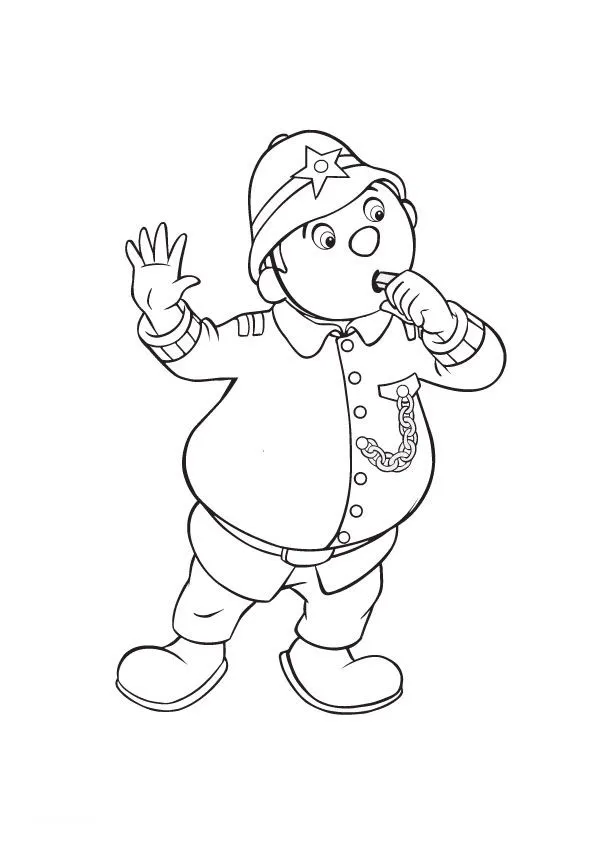 NODDY DIBUJOS PARA COLOREAR:POLICIA TOCANDO EL SILVATO : COSAS ...