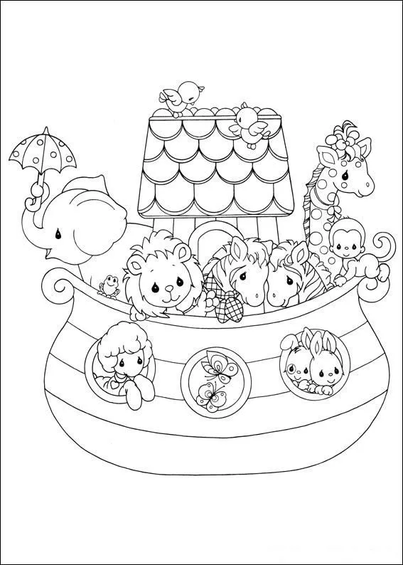 Noe's Ark Coloring Precious Moments ~ Child Coloring