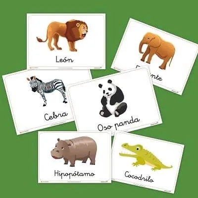 Bits de inteligencia: Fichas de Animales salvajes. | Educapeques