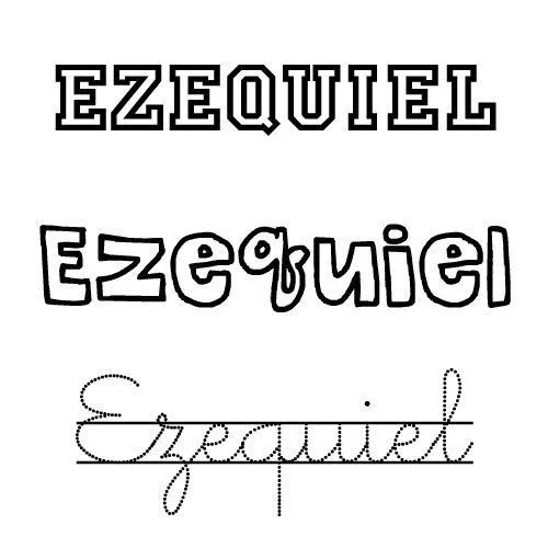 Nombre Ezequiel para imprimir y pintar - Nombres de santo de Abril ...
