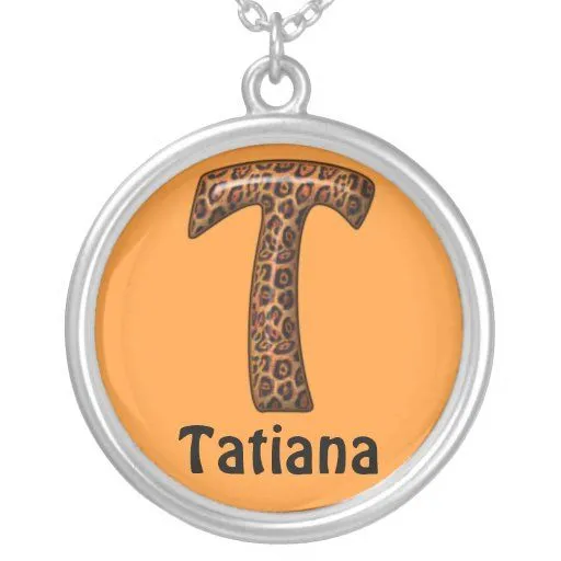 Nombre de la letra T Necklace~Customize del guepar Collares de Zazzle.