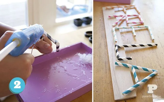 Tu nombre con pajitas | Manualidades InfantilesManualidades Infantiles