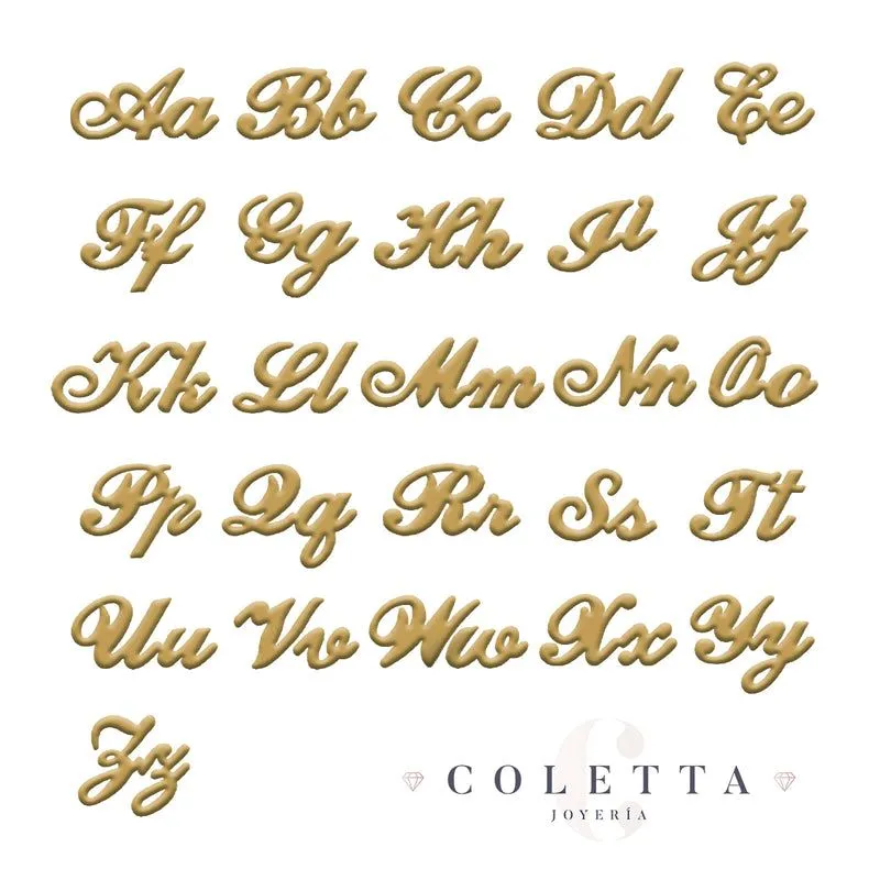 Nombre Personalizado con Letra Cursiva - Oro 10K – Coletta Joyeria