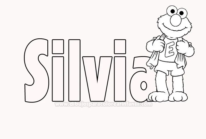 Nombre Silvia para colorear ~ Dibujos para Colorear Infantil