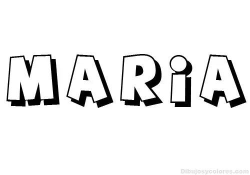 Nombres para colorear: Maria