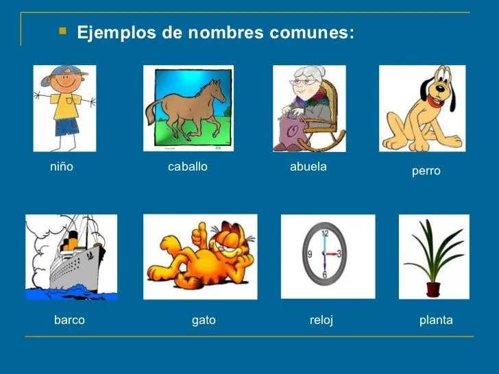 Nombres comunes y propios