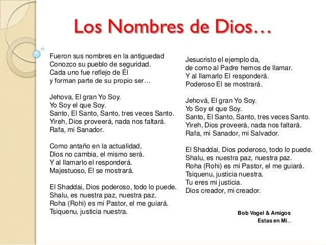 Los nombres de dios