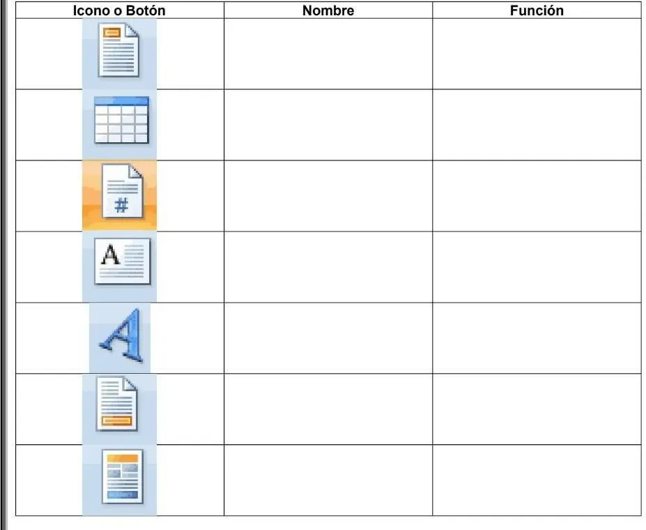 cuales son los nombres de los iconos de la barra de herramientas word​ -  Brainly.lat
