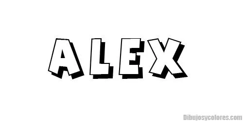 Nombres de Niños: Alex ~ Dibujos para Colorear Infantil